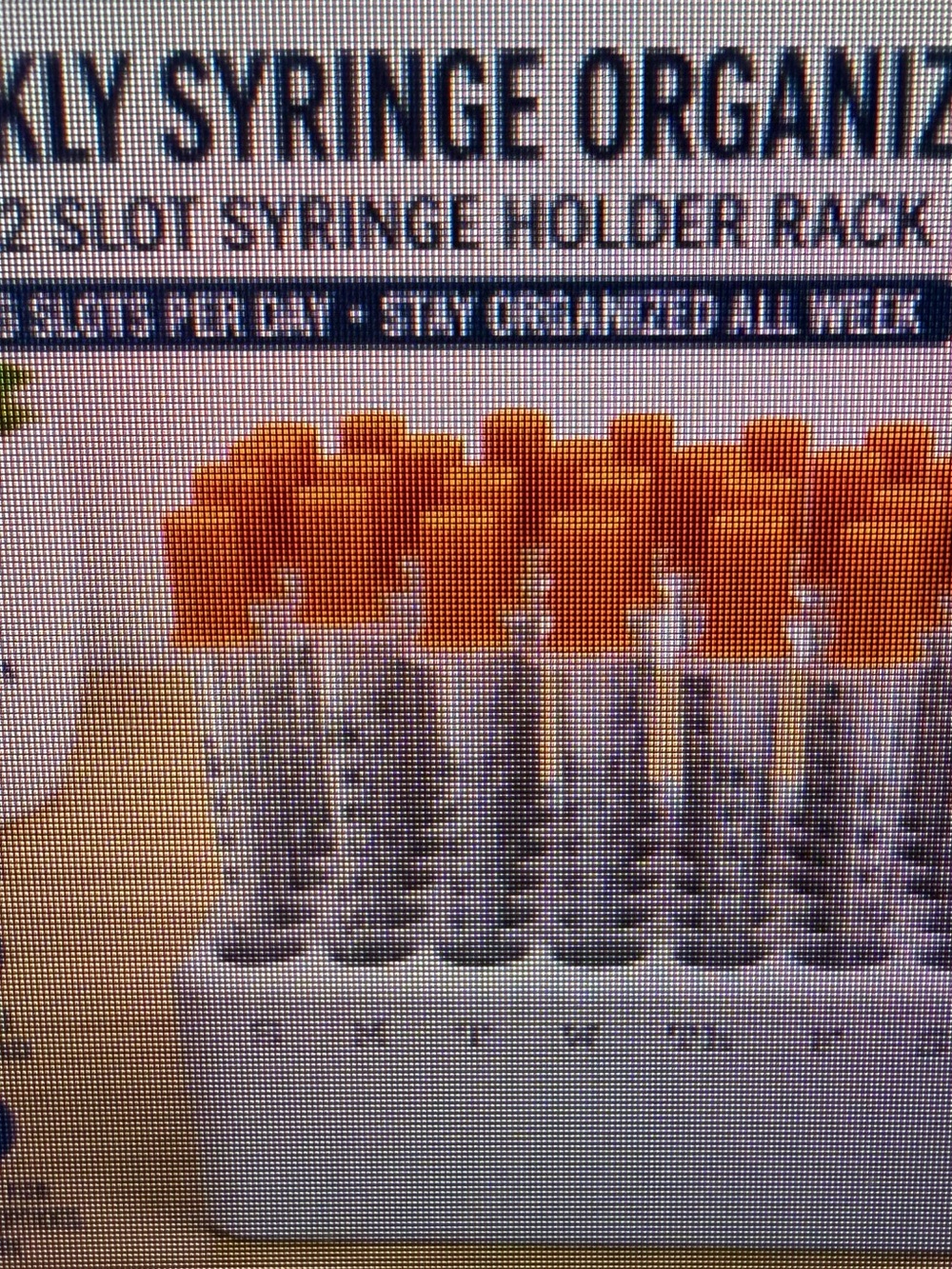 Peptide Syringe Organizer Rack – grey color 42 slots- made by 3D printer